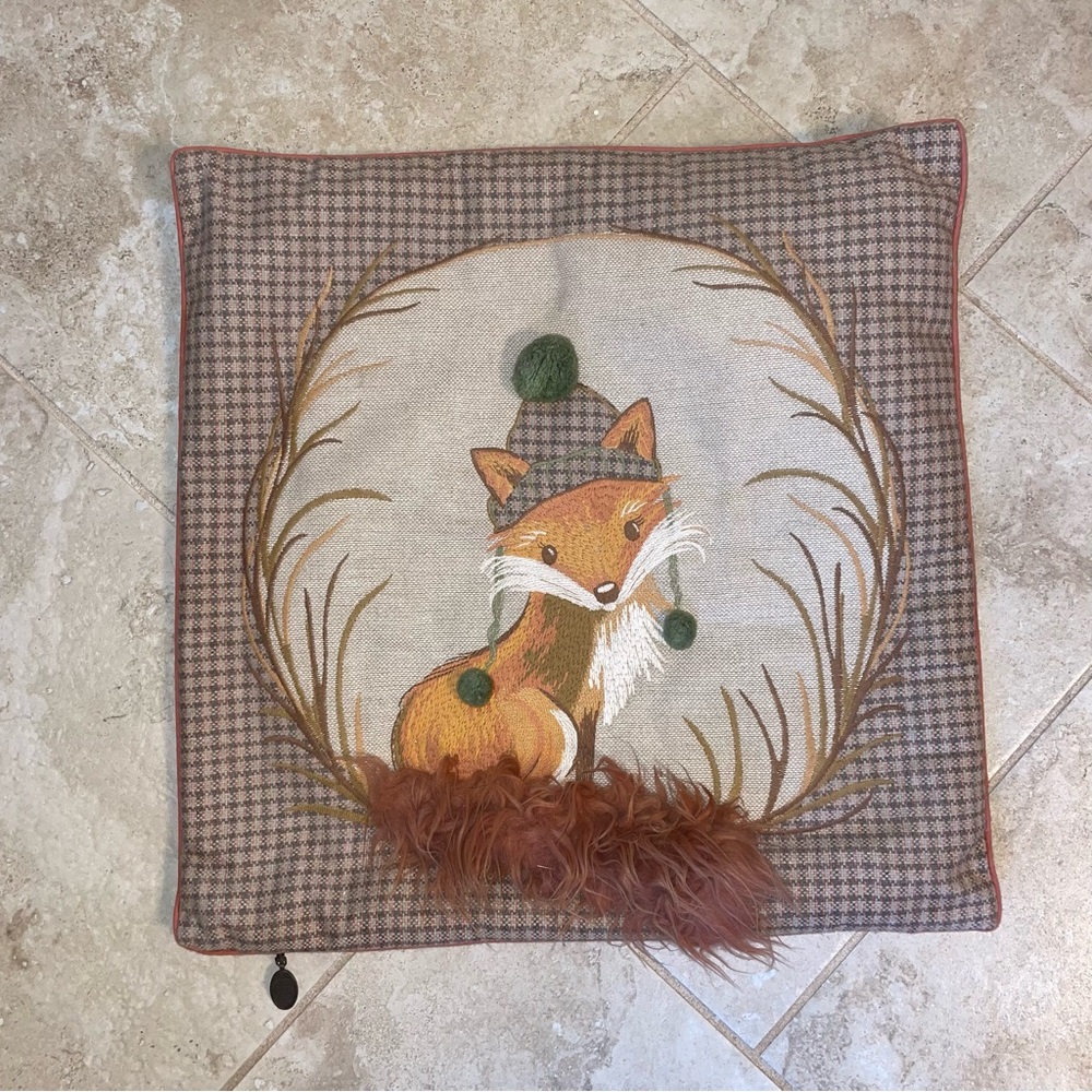 Pier 1 Textured Fox Pillow Cover